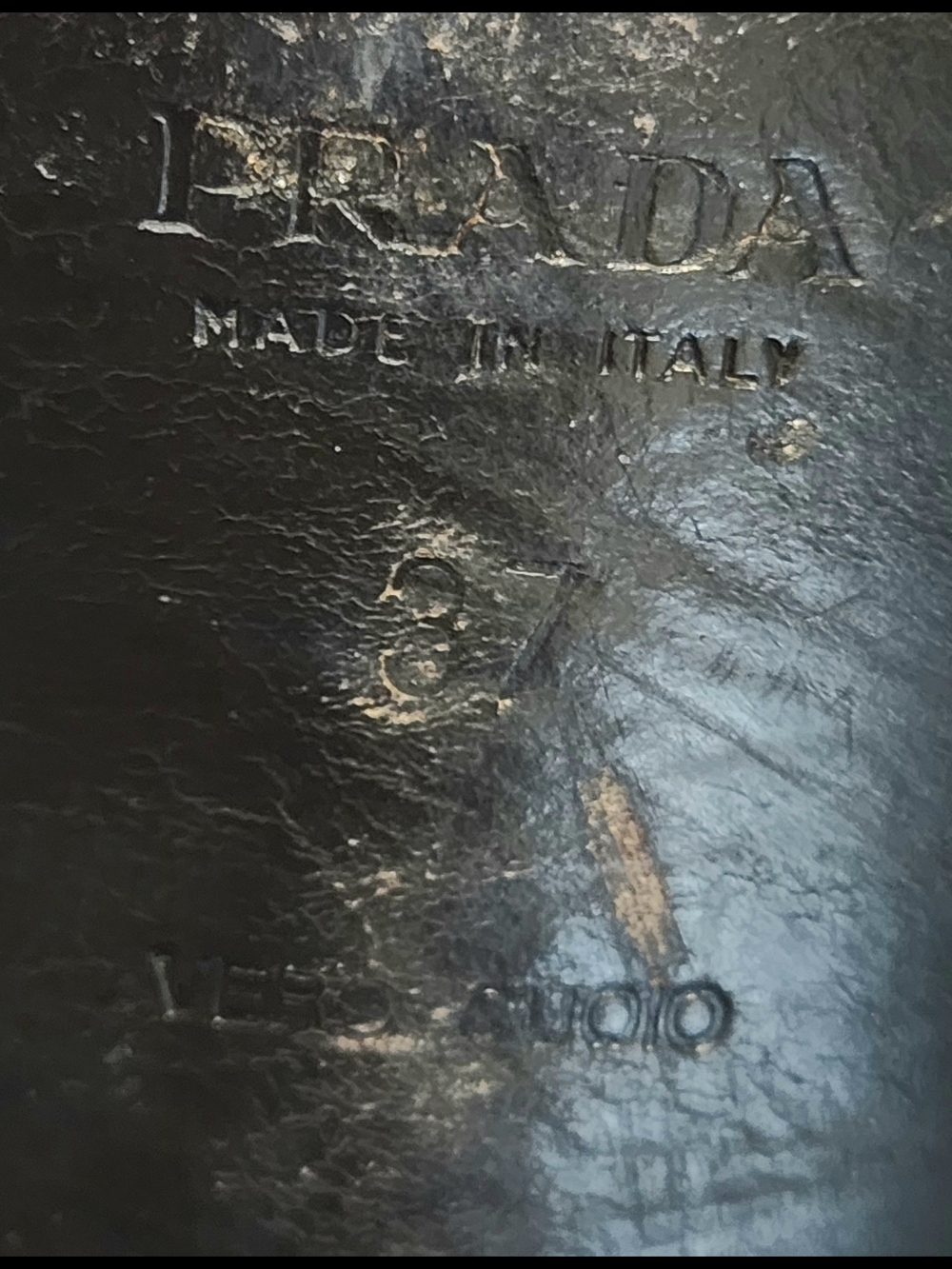 Prada Black Leather Square-Toe Slide Sandals - Picture 13 of 13